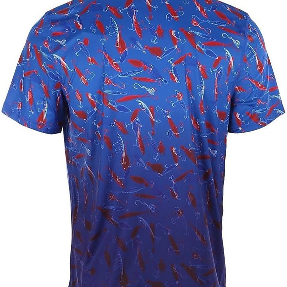 Reel Legends Linnea Szymanski Size XXL/ S/ Short Sleeve Blue Fish Shirt - Picture 2 of 5